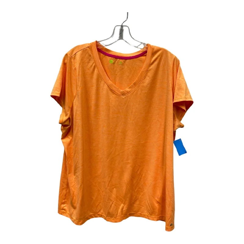 Athletic Top Ss By Xersion In Orange, Size:2X