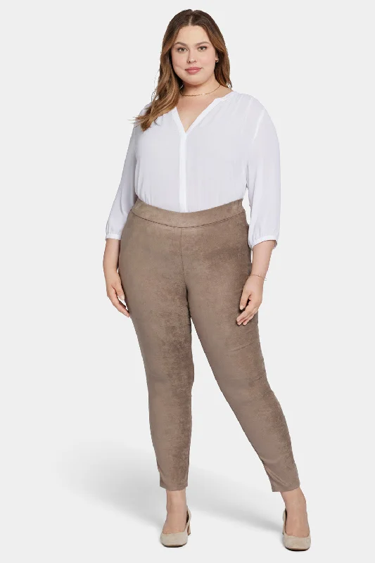 Basic Legging Pants In Plus Size - Saddlewood