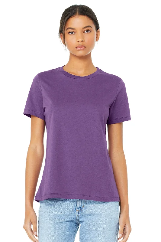 Bella + Canvas Womens Relaxed Jersey Short Sleeve Crewneck T-Shirt - Royal Purple