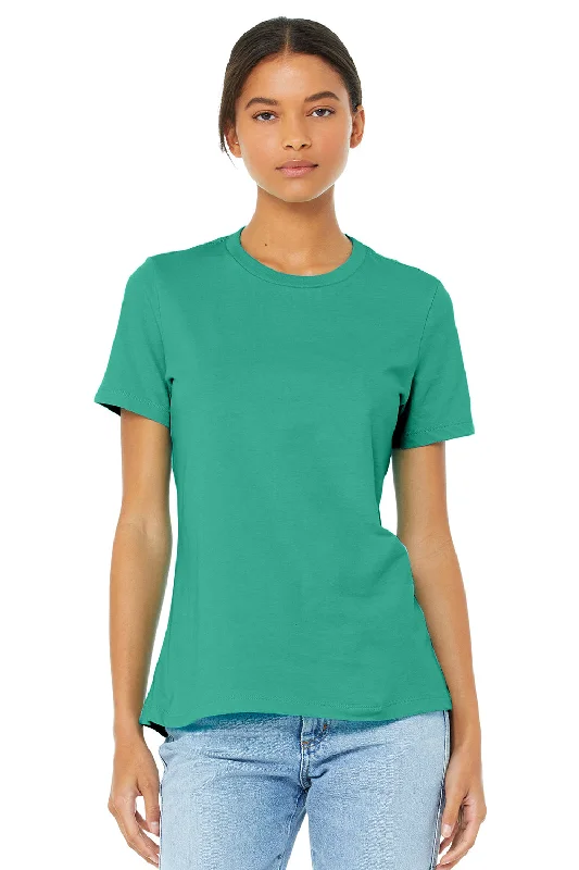 Bella + Canvas Womens Relaxed Jersey Short Sleeve Crewneck T-Shirt - Teal Green