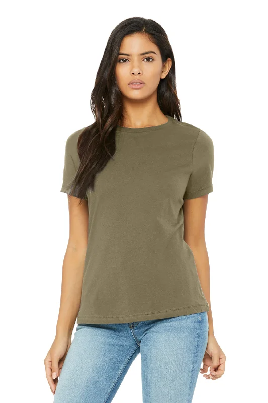 Bella + Canvas Womens Short Sleeve Crewneck T-Shirt - Olive Green