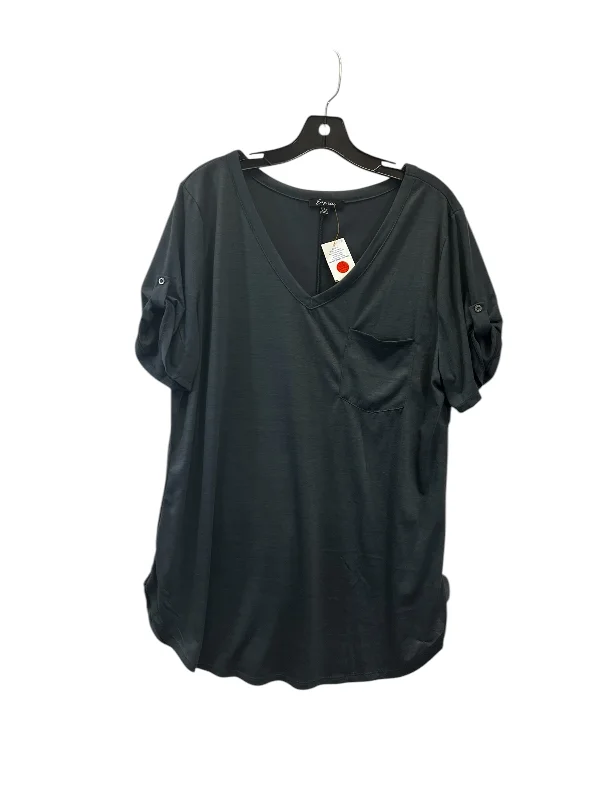 Personalized Wear Top Short Sleeve Basic By Emperice In Teal, Size: 3x
