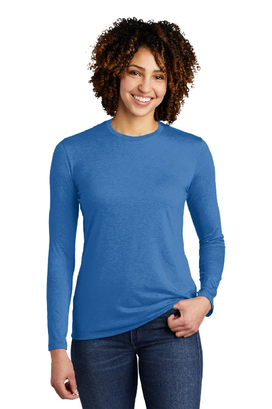 Allmade Womens Long Sleeve Crewneck T-Shirt - Azure Blue