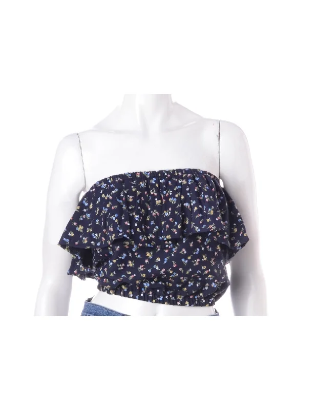 Label Penelope Crop Frill Top