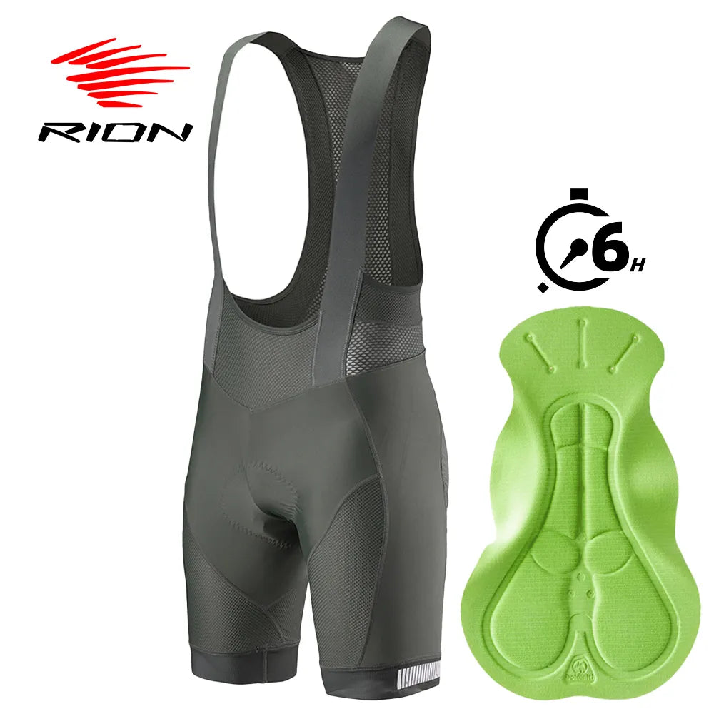 RION Men's Cycling Bib Shorts Padded Bike Tights Biker Brace Mountain Bike MTB Wear Bicycle Clothing Long Distance Dolomiti  Pro