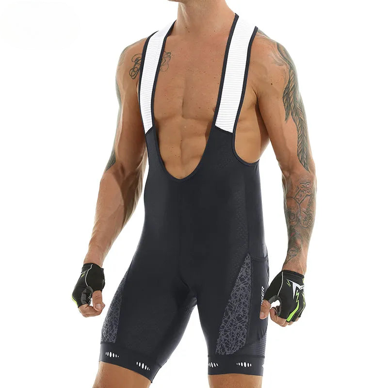 Celebrity Style X-TIGER Cycling Bib Shorts Men’s 5D Padded Bike Bibs Biking Tights With Pockets Triathlon Pro Licra UPF50+ Bicycle Shorts